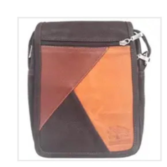 NEW Genuine Leather Crossbody | Brown Multi - Picture 6 of 7